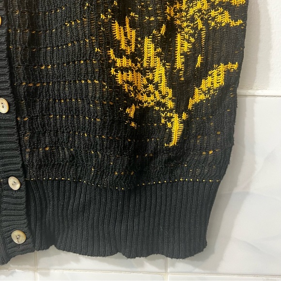 Sundance M Button Down Geometric Cardigan Sweater Whimsigoth Boho Cottagecore - Picture 4 of 9